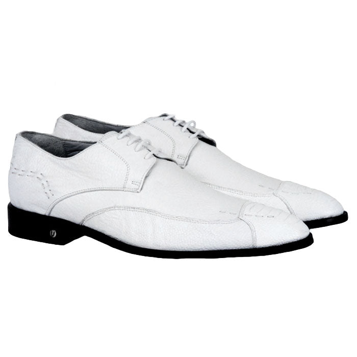 Vestigium Ostrich Leg Oxford Shoes White