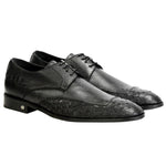Vestigium Ostrich Oxford Shoes Black