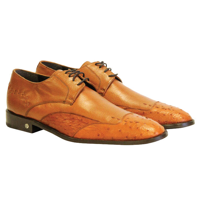 Vestigium Ostrich Oxford Shoes Cognac