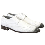 Vestigium Ostrich Oxford Shoes Faded White