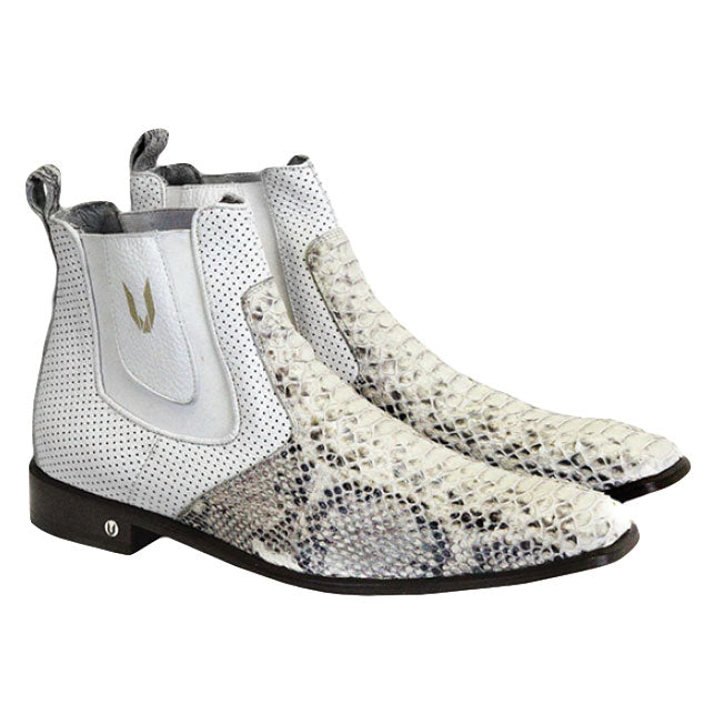 Vestigium Python Chelsea Boots Natural White