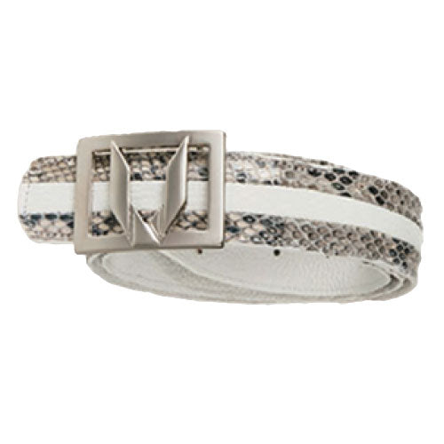 Vestigium Python Dressy Belt White