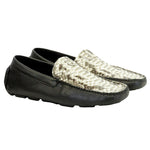 Vestigium Python Driving Loafers Natural Black