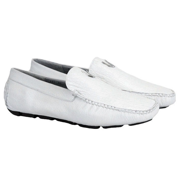 Vestigium Shark Driving Loafers White