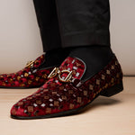 Vinci Leather Bit Dress Loafer Burgundy