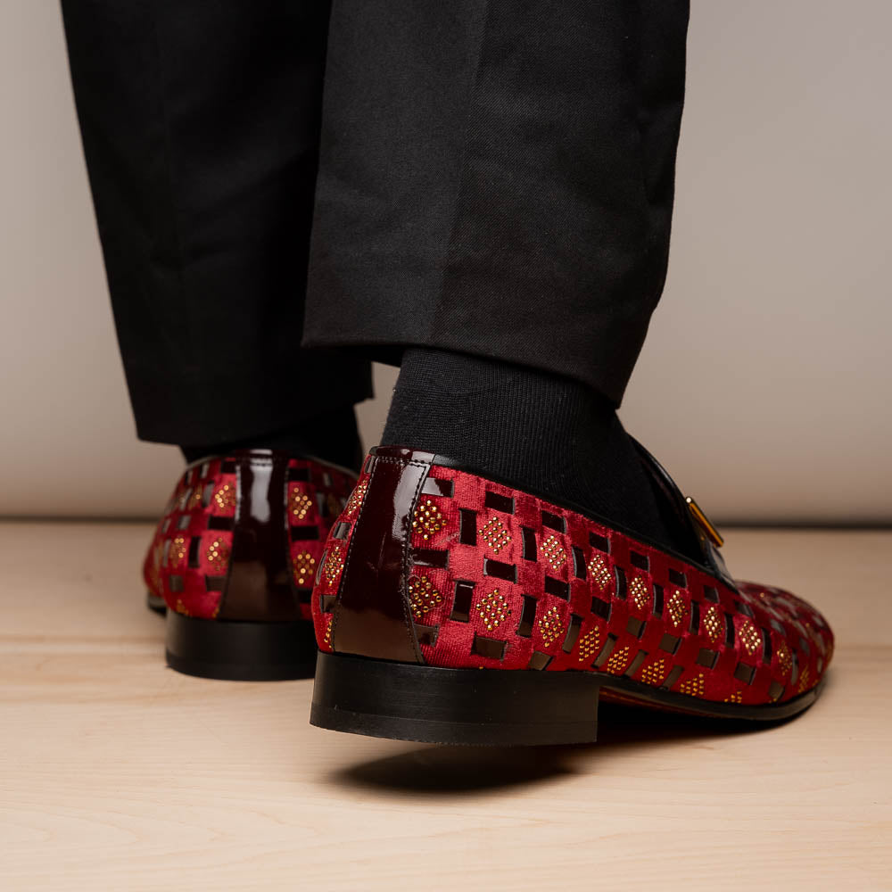 Vinci Leather Bit Dress Loafer Burgundy