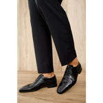 Vinci Leather Alabama Black Wingtip Oxford Shoe (11256)