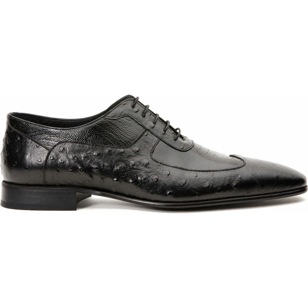 Vinci Leather Alabama Black Wingtip Oxford Shoe (11256)