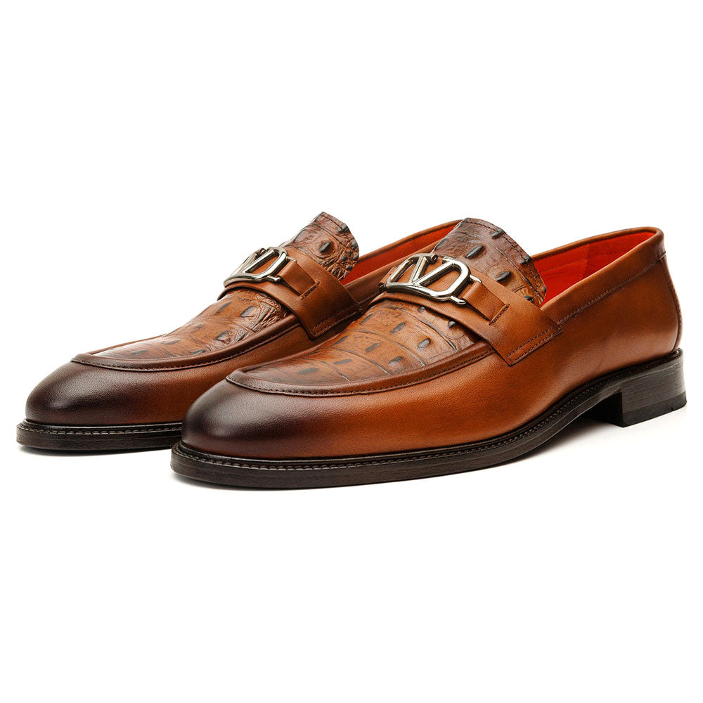 Vinci Leather Amsterdam Brown Bit Loafer (18563 T-1)