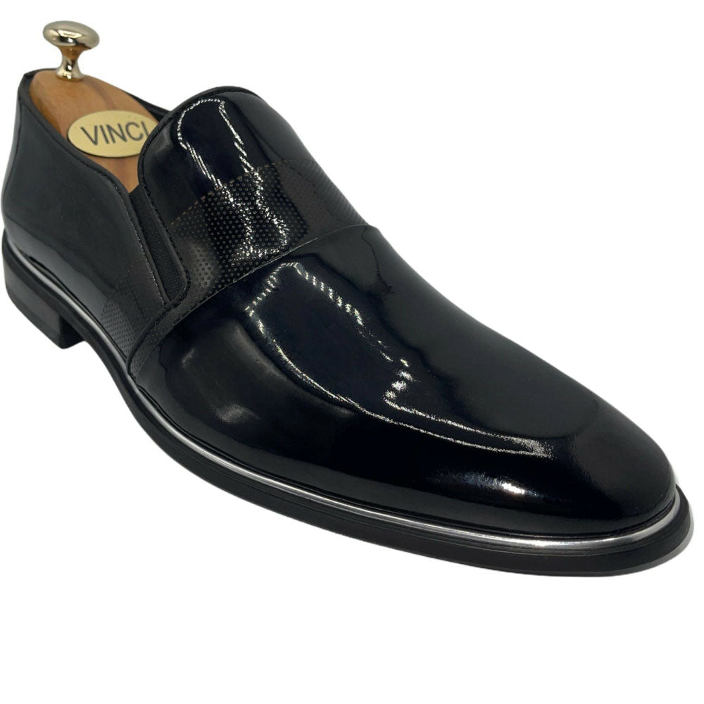 Vinci Leather Ankara Black Loafer