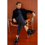 Vinci Leather Colombo Black Cap Toe Oxford Shoe (8005)