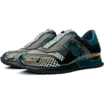 Vinci Leather The Milano Snk Green Leather Sneaker (D-539T)