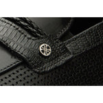 Vinci Leather The Acerra Black Leather Loafer Shoe (2034)
