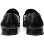 Vinci Leather The Acerra Black Leather Loafer Shoe (2034)