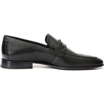 Vinci Leather The Acerra Black Leather Loafer Shoe (2034)