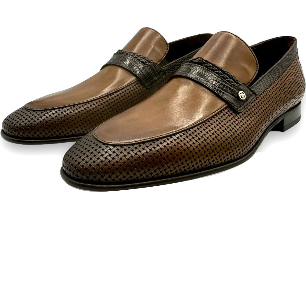 Vinci Leather The Acerra Brown Leather Loafer Shoe (2034)