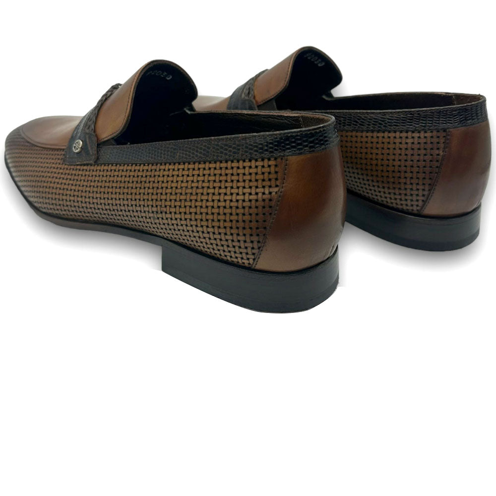 Vinci Leather The Acerra Brown Leather Loafer Shoe (2034)