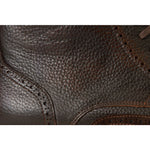 Vinci Leather The Anderson Brown Leather / Suede Brogue Lace-up Boot With A Zipper (14559)