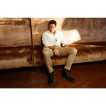 Vinci Leather The Anderson Brown Leather / Suede Brogue Lace-up Boot With A Zipper (14559)