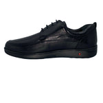Vinci Leather The Atlanta Black Leather Casual Derby Shoe (10388)
