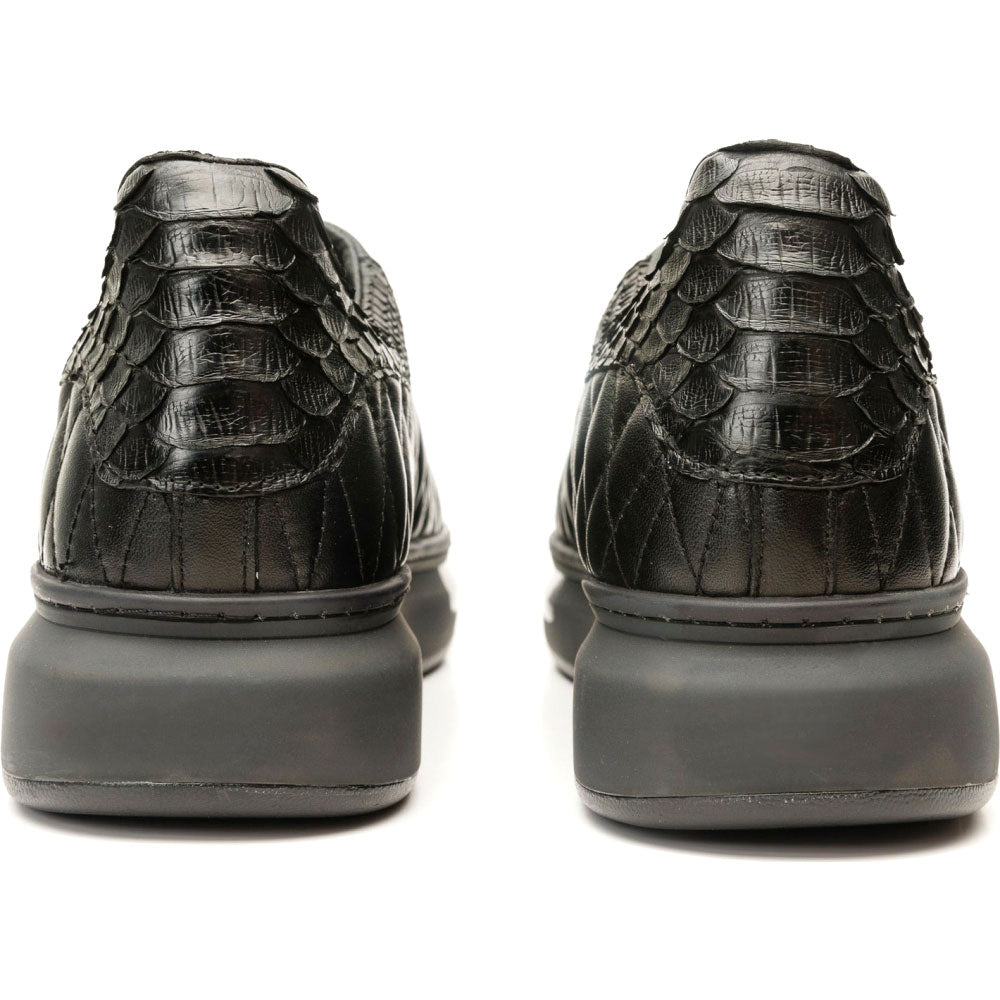Vinci Leather The Adler Black Snk Leather Sneaker Limited Edition (17474 S-1)