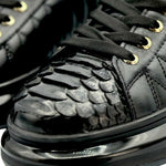 Vinci Leather The Adler Black Snk Leather Sneaker Limited Edition (17474 S-1)
