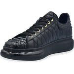 Vinci Leather The Adler Black Snk Leather Sneaker Limited Edition (17474 S-1)
