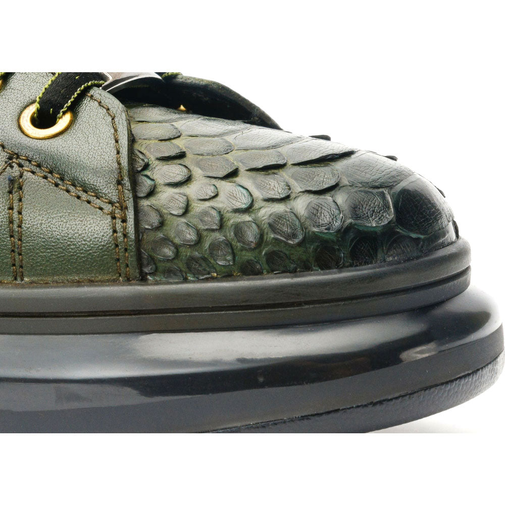 Vinci Leather The Adler Green Snk Leather Sneaker Limited Edition (17474 Y-4)