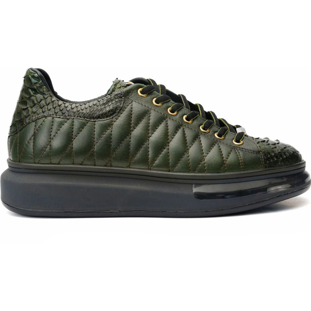Vinci Leather The Adler Green Snk Leather Sneaker Limited Edition (17474 Y-4)