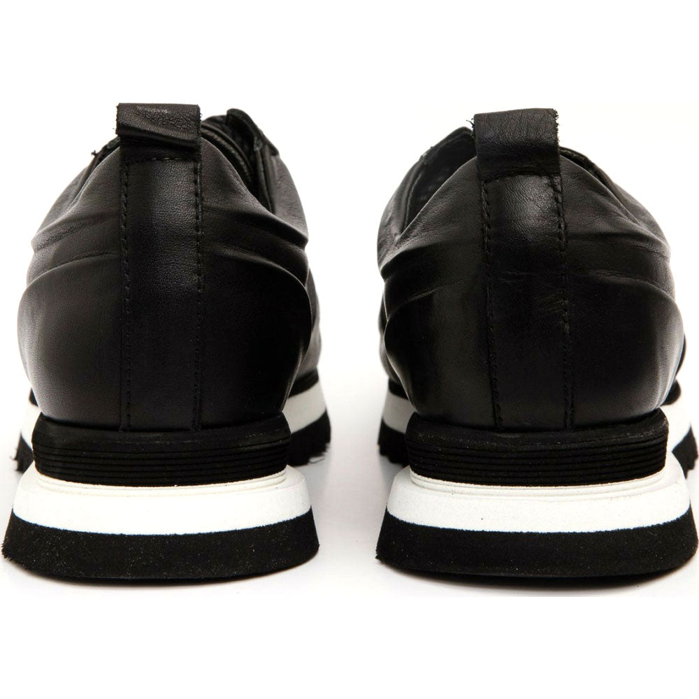 Vinci Leather The Barnett Black Leather Sneaker (11089 S-4)