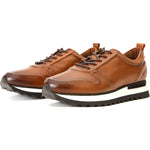 Vinci Leather The Barnett Brown Leather Sneaker (11089 T-4)