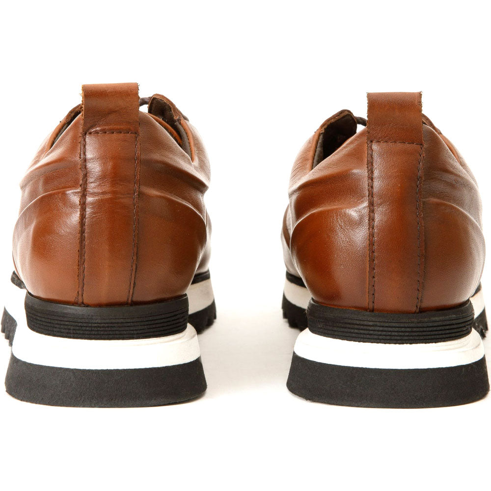 Vinci Leather The Barnett Brown Leather Sneaker (11089 T-4)