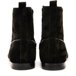 Vinci Leather The Baron Black Suede Bit Zip-up Dress Boot (9026 X)