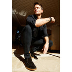 Vinci Leather The Belek Black Open Walk Suede Leather Boot (32607)