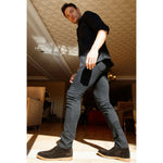 Vinci Leather The Belek Black Open Walk Suede Leather Boot (32607)
