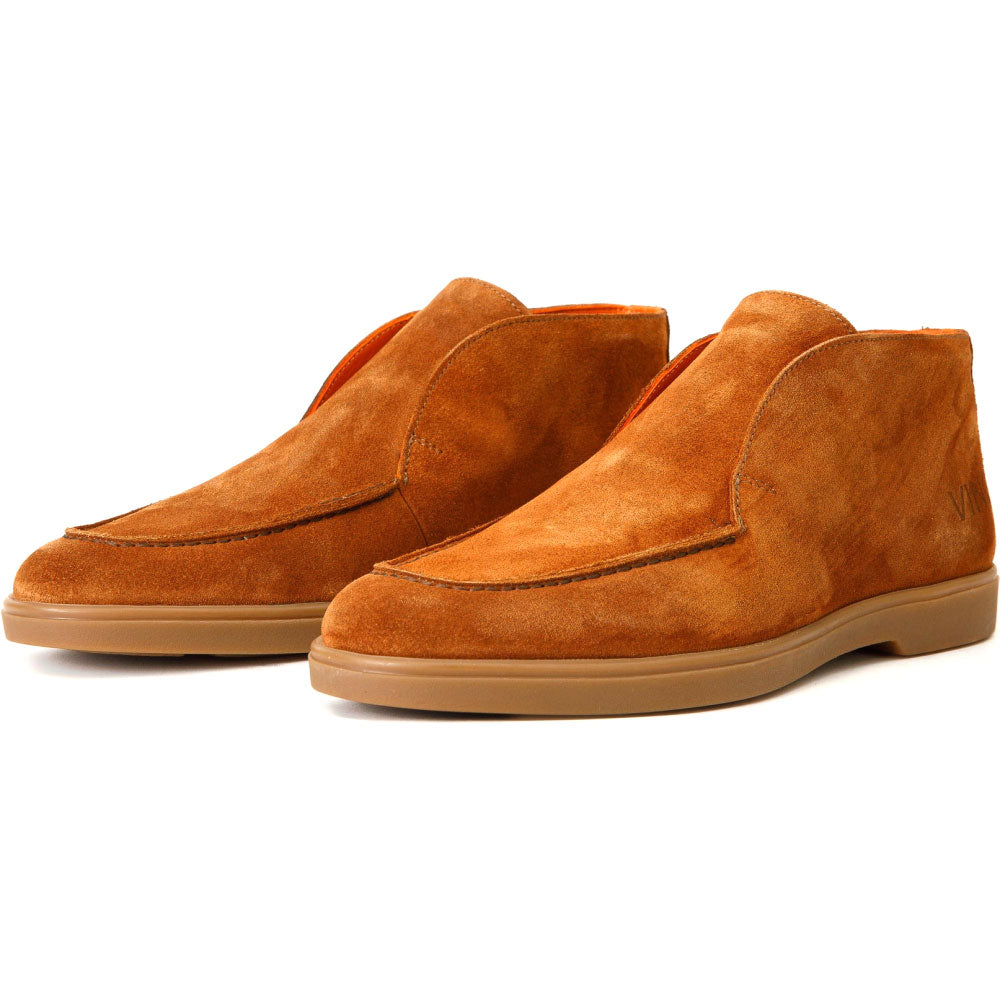 Vinci Leather The Belek Brown Open Walk Suede Leather Boot (32607)