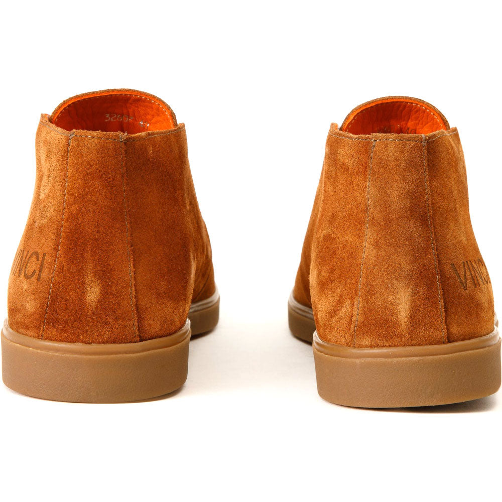 Vinci Leather The Belek Brown Open Walk Suede Leather Boot (32607)