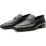 Vinci Leather The Bogota Black Bit Loafer (10651)