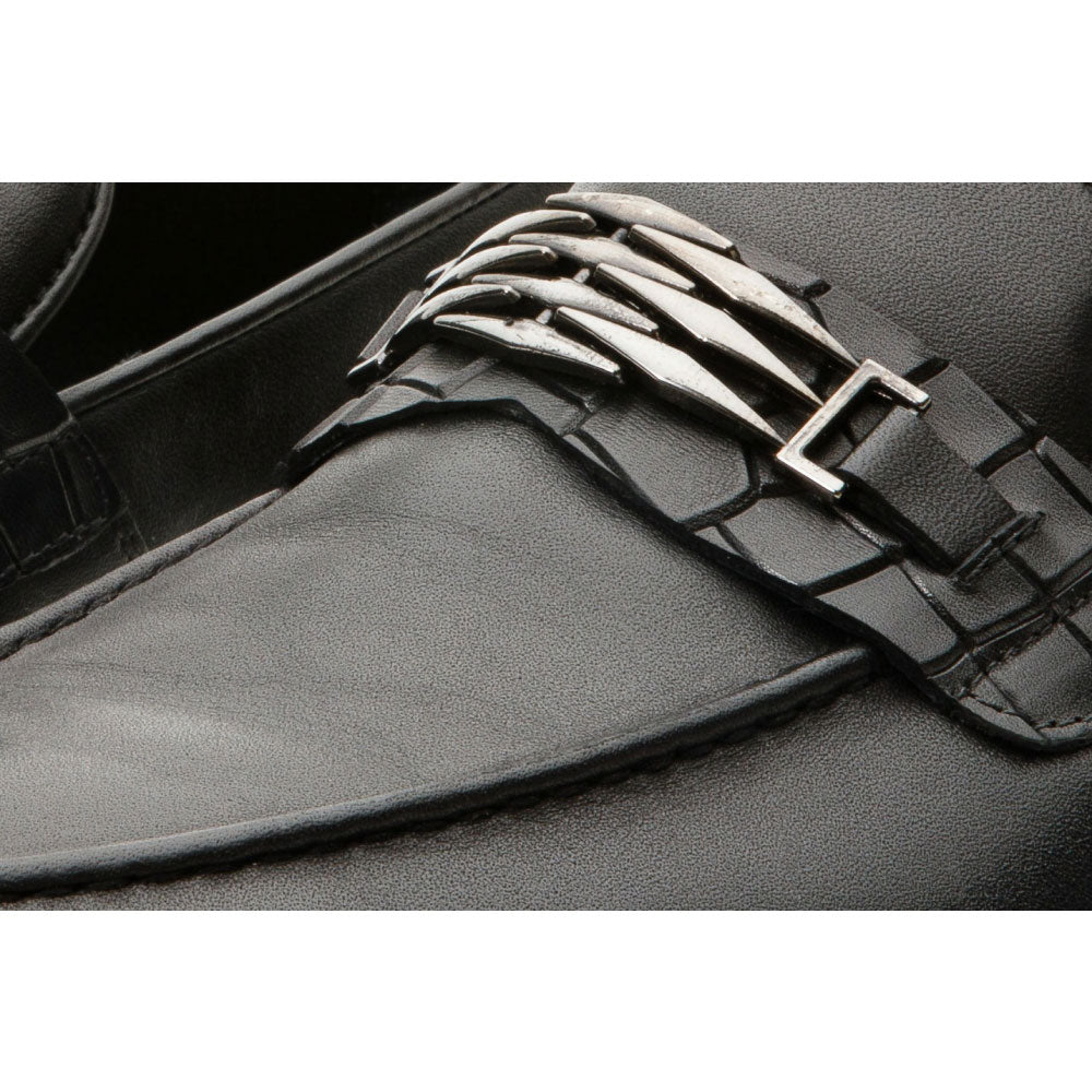 Vinci Leather The Bogota Black Bit Loafer (10651)