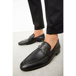 Vinci Leather The Bogota Black Bit Loafer (10651)