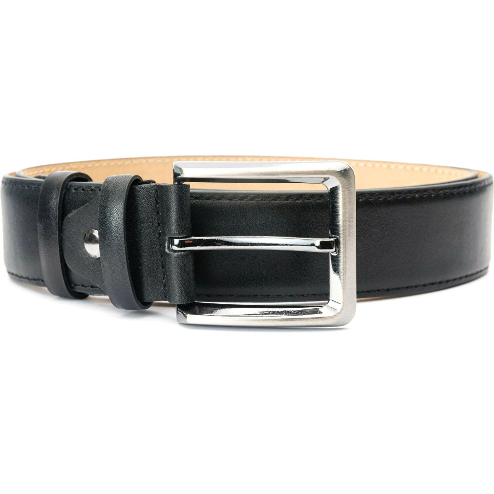 Vinci Leather The Bogota Black Calfskin Belt