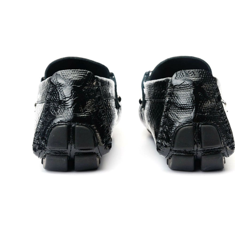 Vinci Leather The Bologna Black Bit Loafer Shoe