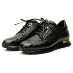 Vinci Leather The Bomba Black Crocodile Leather Sneaker (Vc-D521T-52)