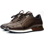 Vinci Leather The Bomba Brown Crocodile Leather Sneaker (Vc-D521T-52)