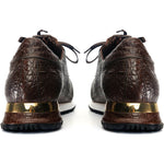 Vinci Leather The Bomba Brown Crocodile Leather Sneaker (Vc-D521T-52)
