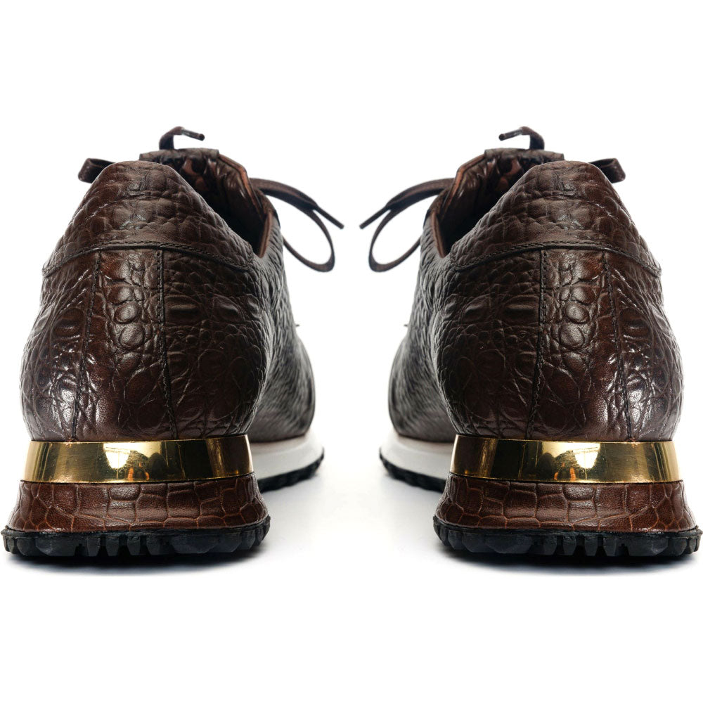 Vinci Leather The Bomba Brown Crocodile Leather Sneaker (Vc-D521T-52)