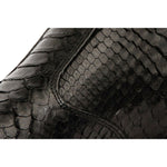Vinci Leather The Boss Black Python Snk Zip-up Leather Boot Limited Edition