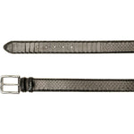 Vinci Leather Black Python Sneak Leather Leather Belt Size 38