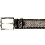 Vinci Leather Black Python Sneak Leather Leather Belt Size 38