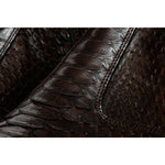 Vinci Leather The Boss Brown Python Snk Zip-up Leather Boot Limited Edition